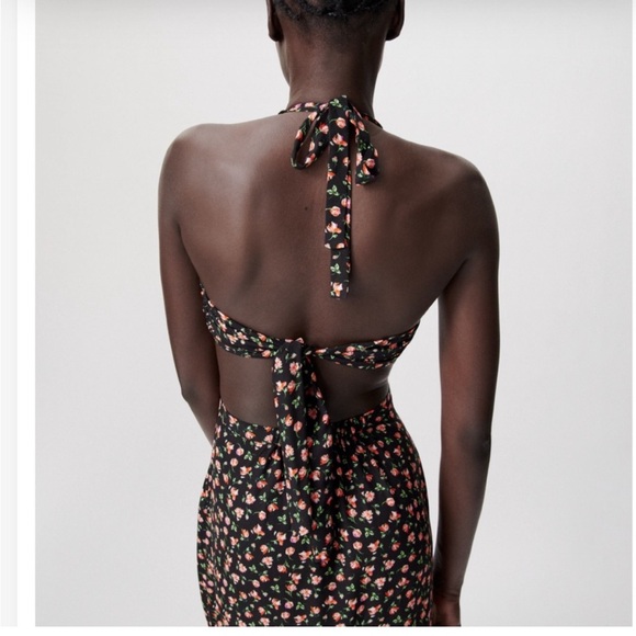 ZARA Cut Out Summer Dress. NWT Size M - Picture 3 of 8